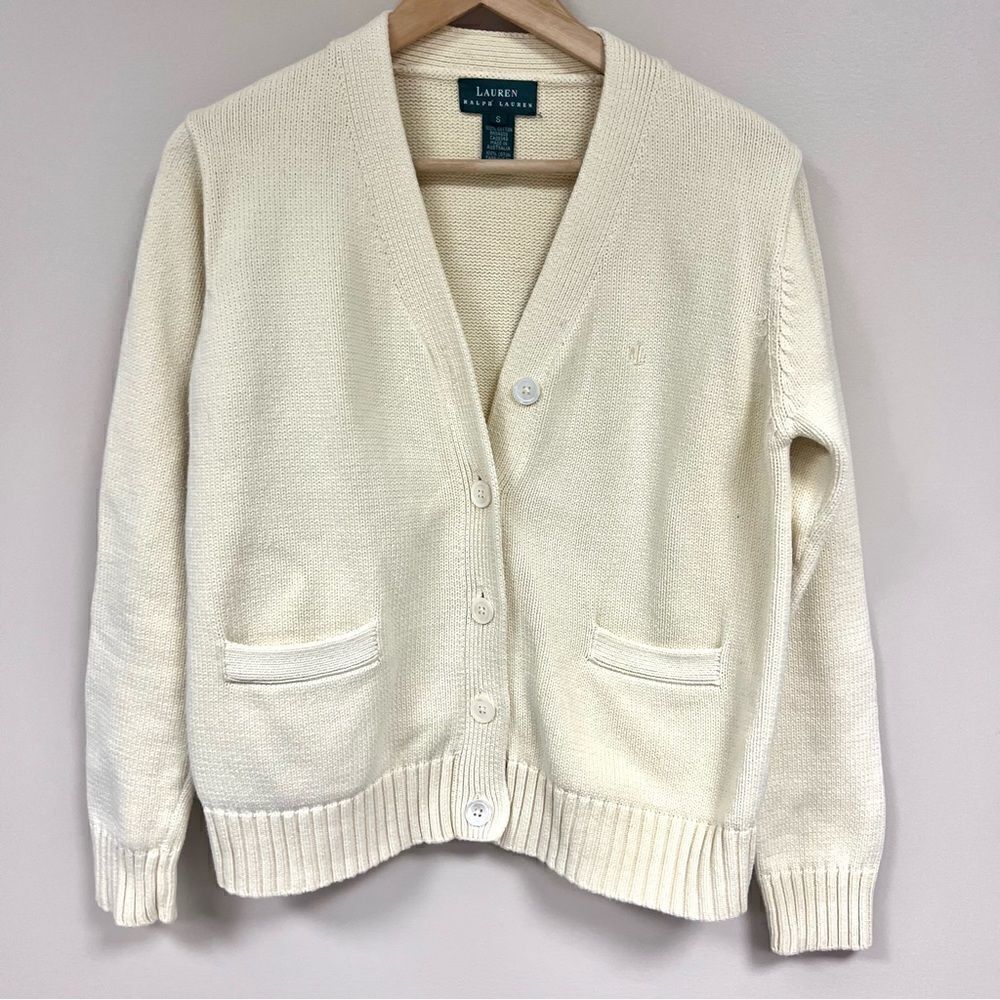 Ralph Lauren Cream Cardigan Sweater